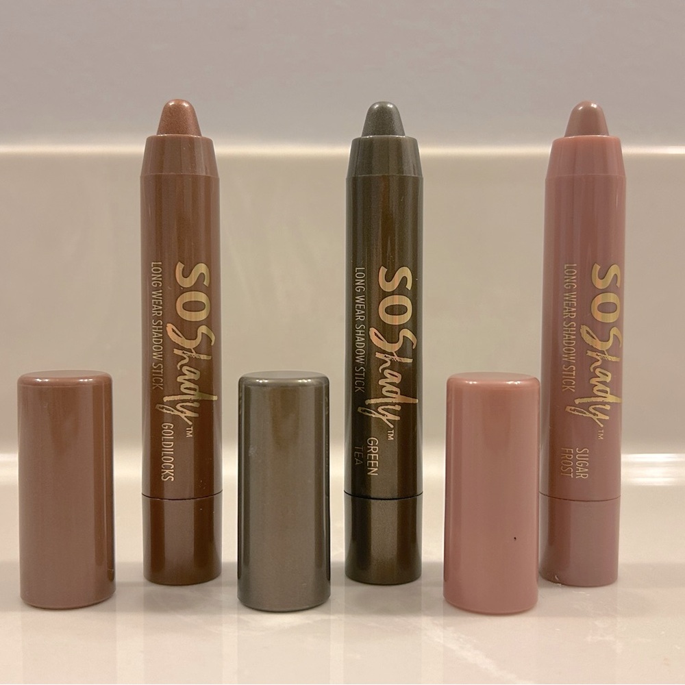 Belle Beauty Kim Gravel So Shady Shadow Sticks Green Tea,Sugar Frost,Goldilocks